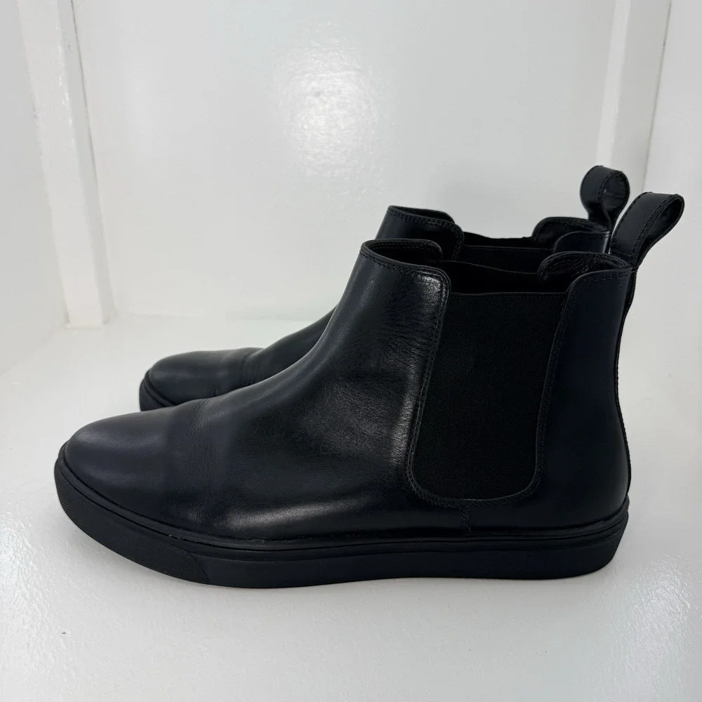 HELM x Death & Co Morris Black Chelsea Boots Mens 13 Leather Sneaker Sole Rare